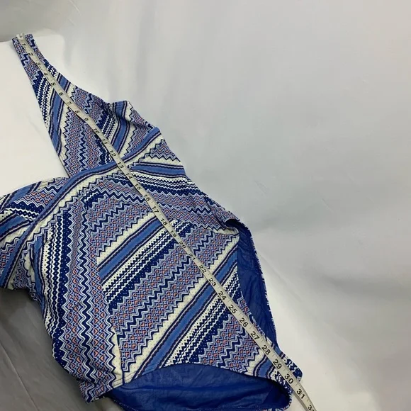 BOGO Sea Level Australia V Neck One Piece Swimsuit Blue White Pink Women Size 14 - Picture 12 of 13